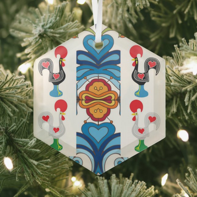 Portugiesische Volkskunst Ornament Aus Glas (Insitu)