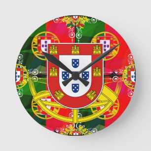 Portugiesische Volkskunst Runde Wanduhr