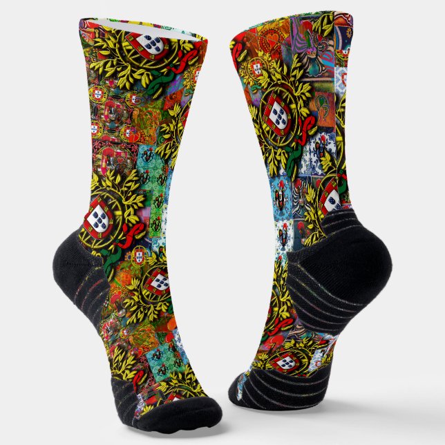 Portugiesische Volkskunst Socken (Gewinkelt)