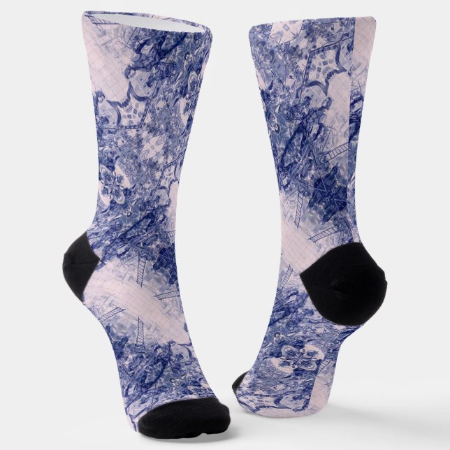 Portugiesische Volkskunst Socken (Gewinkelt)