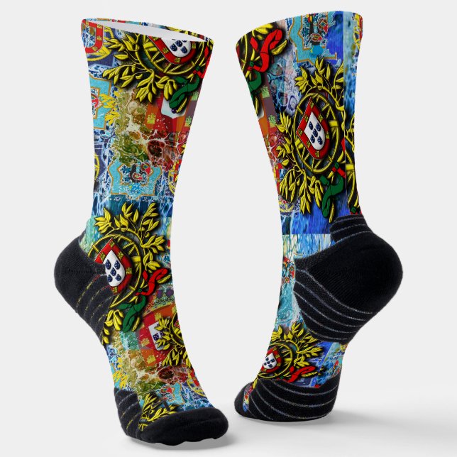 Portugiesische Volkskunst Socken (Gewinkelt)
