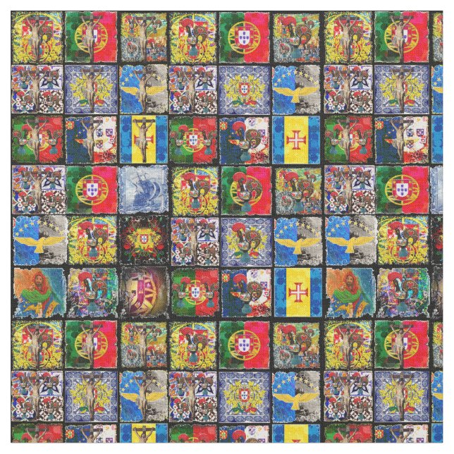 Portugiesische Volkskunst Stoff (Nahaufnahme)