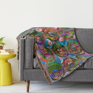 Portugiesische Volkskunst Throw Blanket Decke