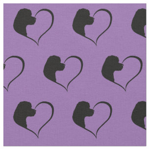 Portugiesische Wasser-Hundeherzen Stoff