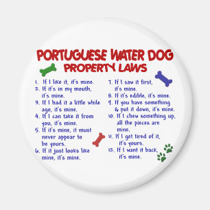 PORTUGIESISCHE WASSER-HUNDeigentums-Gesetze 2 Magnet