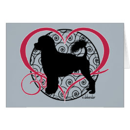 Portugiesische Wasser-Hundelöwe-Herz-Wellen