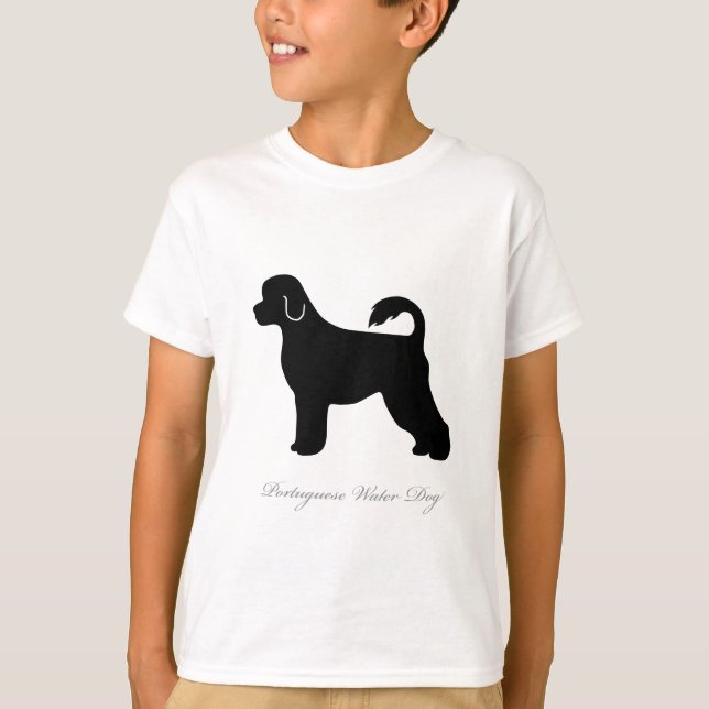 Portugiesische Wasser-HundeSilhouette T-Shirt (Vorderseite)