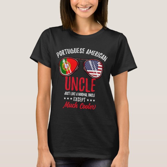 Portugiesischer amerikanischer Onkel T-Shirt (Vorderseite)