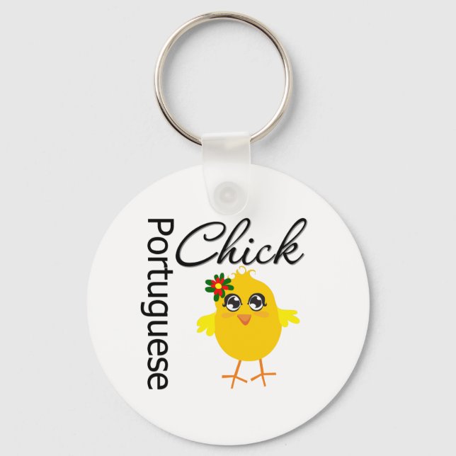 Portugiesischer Chick Schlüsselanhänger (Vorderseite)