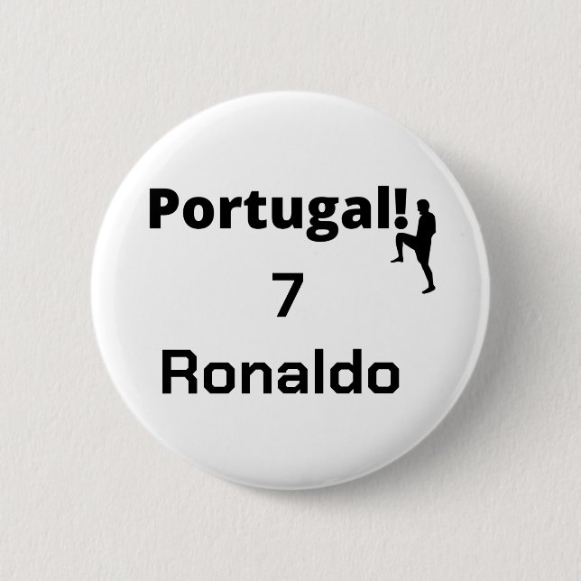 Portugiesischer Fußballspieler anpassbar Button (Vorderseite)