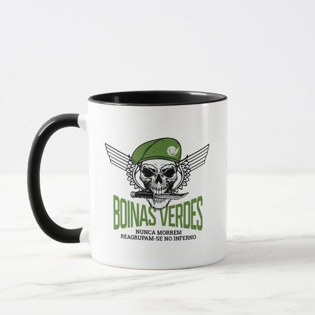 Portugiesischer Grüner Beret Skull Paratrooper Tasse (Links)