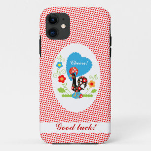 Portugiesischer Hahn mit roten Polka-Punkten iPhone 11 Hülle
