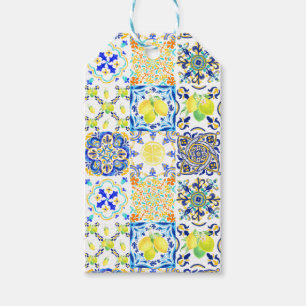 Portugiesischer Majolica Azulejo Mittelmeerlemon Geschenkanhänger