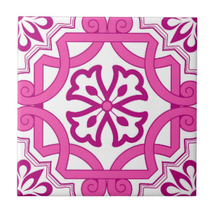 Portugiesischer Mittelmeer-Rosa-Mosaik  Fliese