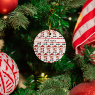 Portugiesischer Podengo-Hund Christmas Stars Keramik Ornament