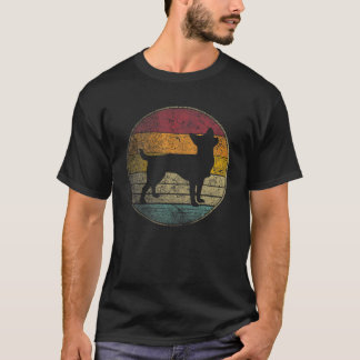 Portugiesischer Podengo Hund Vintag gestört Retro  T-Shirt