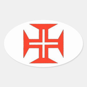 Portugiesischer querer ovaler Aufkleber