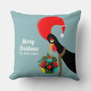 Portugiesischer Rooster und heilige Weihnachtsbaub Kissen