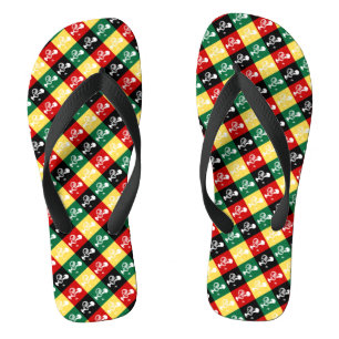 Portugiesischer Rooster von Barcelos farbenprächti Flip Flops