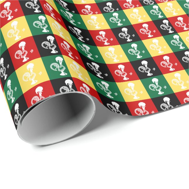 Portugiesischer Rooster von Barcelos farbenprächti Geschenkpapier (Rolleneckpunkt)