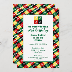 Portugiesischer Rooster von Barcelos Geburtstagspa Einladung