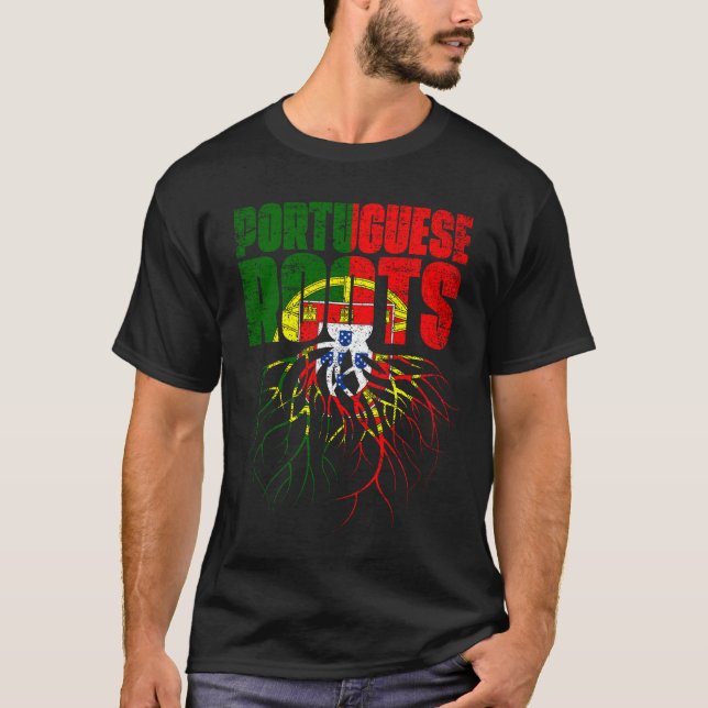 Portugiesischer Roots - Heritage Flag T-Shirt (Vorderseite)