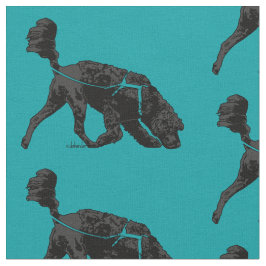 Portugiesischer Wasserdog / Scent Turquois 3X4 Stoff