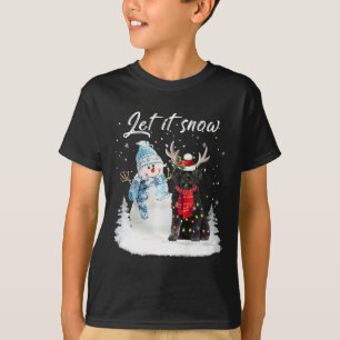 Portugiesischer Wasserdog Weihnachtsschneemann X T-Shirt