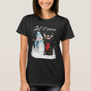 Portugiesischer Wasserdog Weihnachtsschneemann X T-Shirt