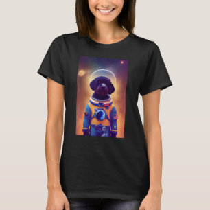 Portugiesischer Wasserhund Astronauten Weltraumkun T-Shirt