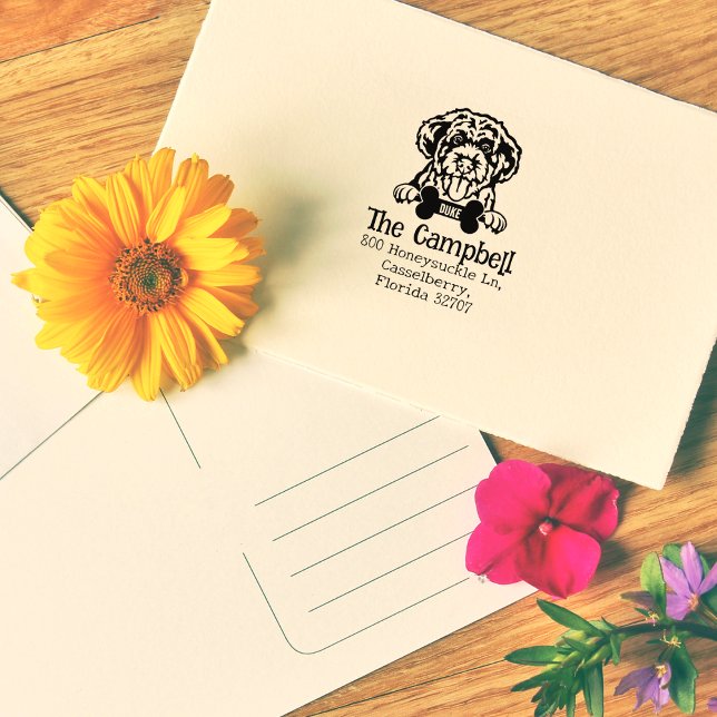 Portugiesischer Wasserhund, benutzerdefinierte Rüc Gummistempel (Von Creator hochgeladen)