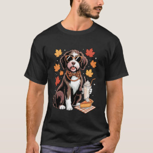 Portugiesischer Wasserhund Bogen Herbst Herbstblät T-Shirt