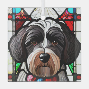 Portugiesischer Wasserhund "Festglas" Ornament Aus Glas