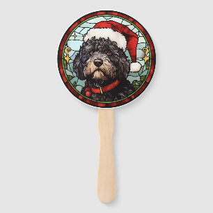 Portugiesischer Wasserhund Festgläserweihnachtsfes Fächer