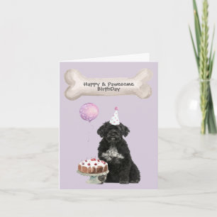 Portugiesischer Wasserhund Geburtstag Feiertagskarte