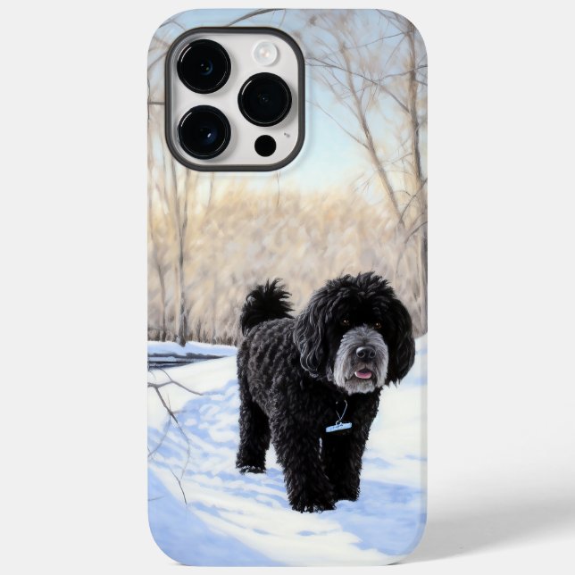 Portugiesischer Wasserhund lässt es zu Weihnachten Case-Mate iPhone Hülle (Rückseite)