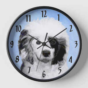 Portugiesischer Wasserhund-Malerei - Originale Hun Uhr