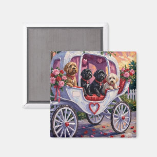 Portugiesischer Wasserhund Valentinstag Magnet