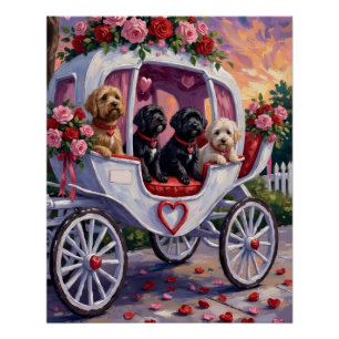 Portugiesischer Wasserhund Valentinstag Poster