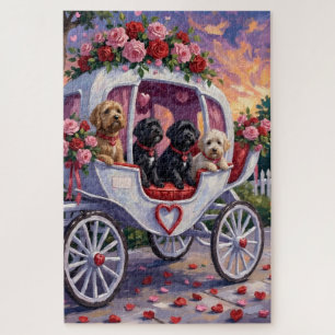 Portugiesischer Wasserhund Valentinstag Puzzle