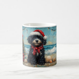Portugiesischer Wasserhund Vintager Strand Kaffeetasse