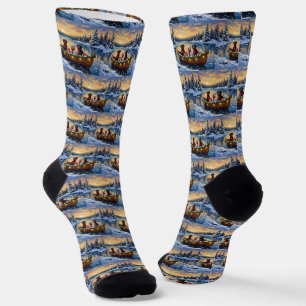 Portugiesischer Wasserhund Weihnachtsboot Urlaub Socken