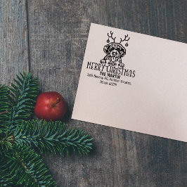 Portugiesischer Wasserhund Weihnachtsfeiertage Rüc Gummistempel