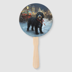 Portugiesischer Wasserhund Weihnachtsfestliche Jah Fächer