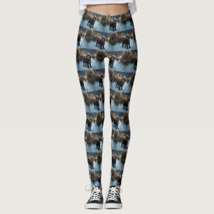 Portugiesischer Wasserhund Weihnachtsfestzeit Leggings