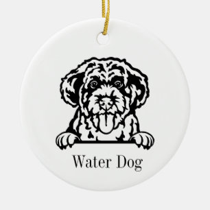 Portugiesischer Wasserhundschmuck Keramik Ornament