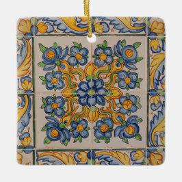 Portugiesisches Azuleijo Premium Square Ornament