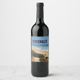 Portugiesisches Coastline Custom Wine Label Weinetikett