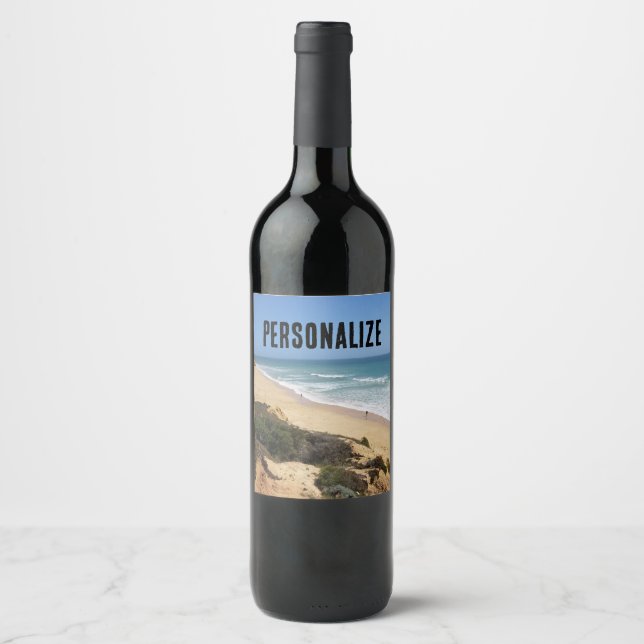 Portugiesisches Coastline Custom Wine Label Weinetikett (Vorderseite)