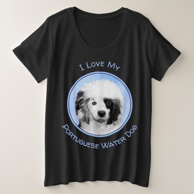 Portugiesisches Dog-Gemälde - Originelle Hundekuns Große Größe T-Shirt (Design vorne)